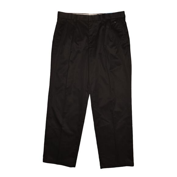 NAUTICA‎ NEW $75 Black Pleated Front Classic Fit No Iron Dress Pant Men's 36 - Picture 1 of 4